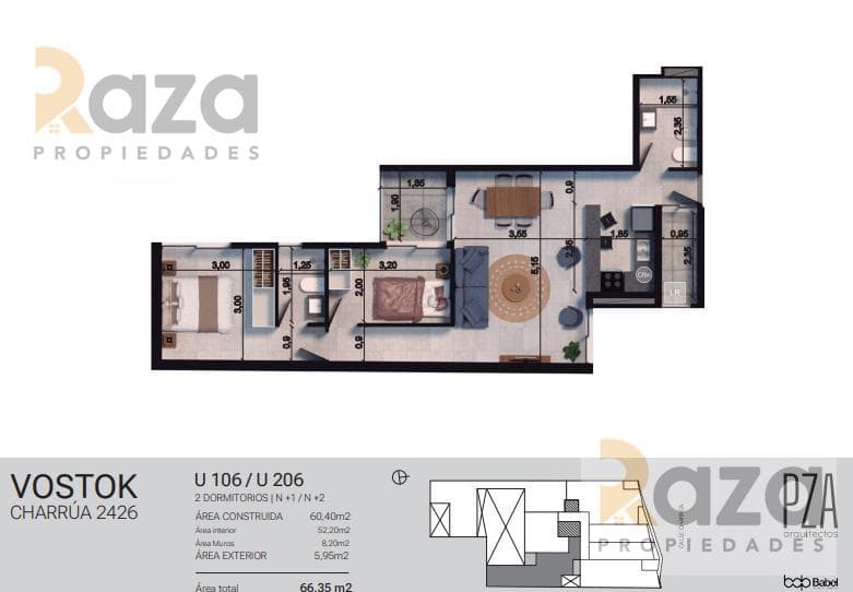 2-Bedroom Apartment for Sale in Pocitos