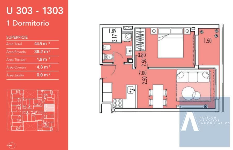 Apartamento de 1 Dormitorio en Alquiler, Palermo AP8517623