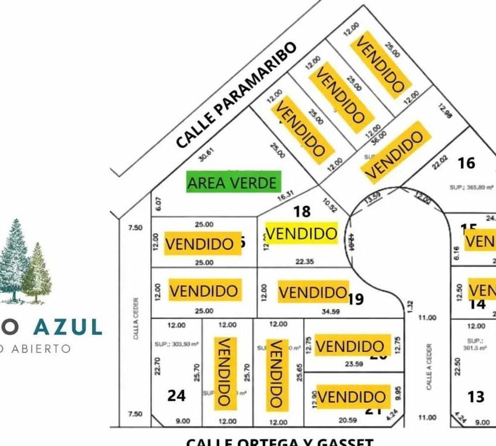 Land for Sale: Available Lots in Cedro Azul, F. Alvarez