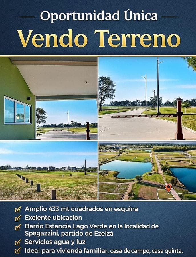 CARLOS SPEGAZZINI - LAND OPPORTUNITY IN A GATED COMMUNITY