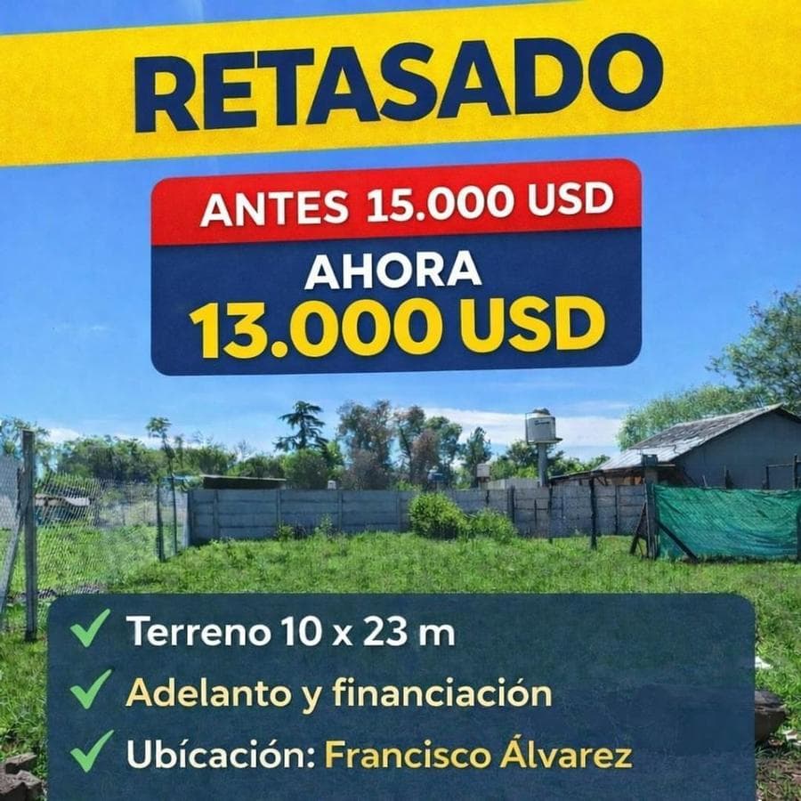 Land for Sale: Fco Alvarez, Moreno—A GREAT OPPORTUNITY!!