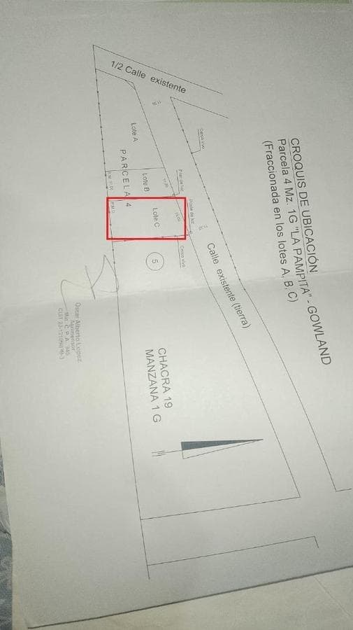 LAND FOR SALE IN GOWLAND "LA PAMPITA" Mercedes B.