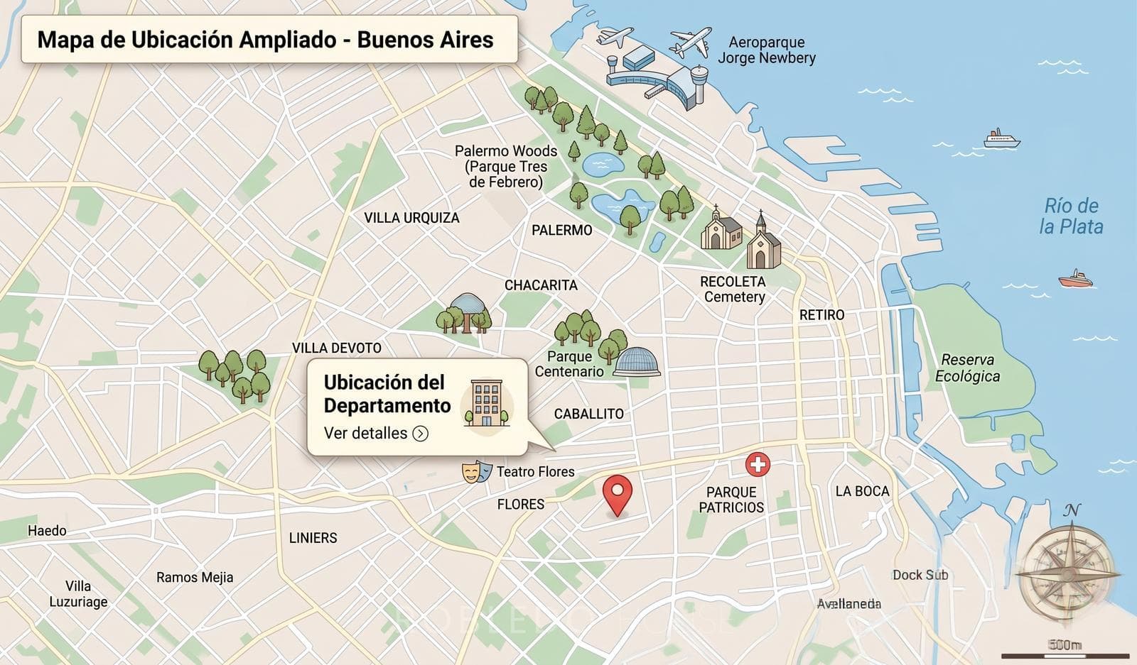 2-Bedroom Apartment for Sale in Buenos Aires, Parque Chacabuco