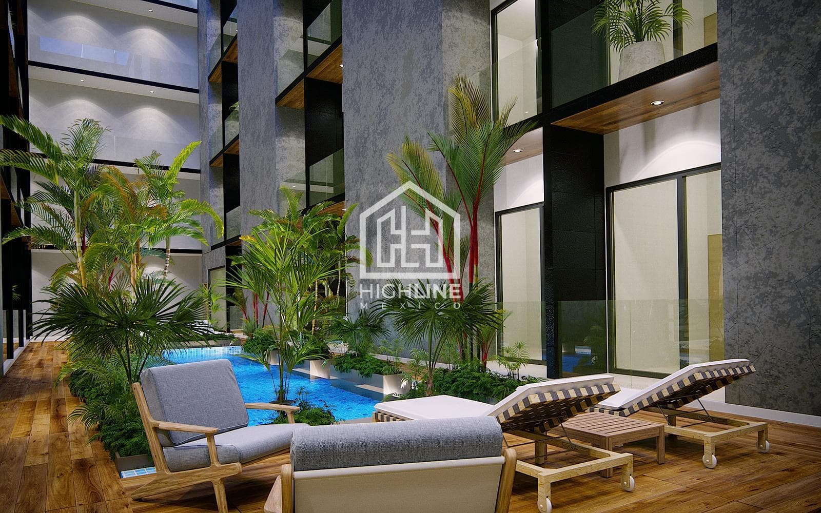 2-BEDROOM APARTMENT IN PLAYA DEL CARMEN FOR SALE, ROOFTOP, POOL, 2 STREETS FROM THE CARIBBEAN SEA
