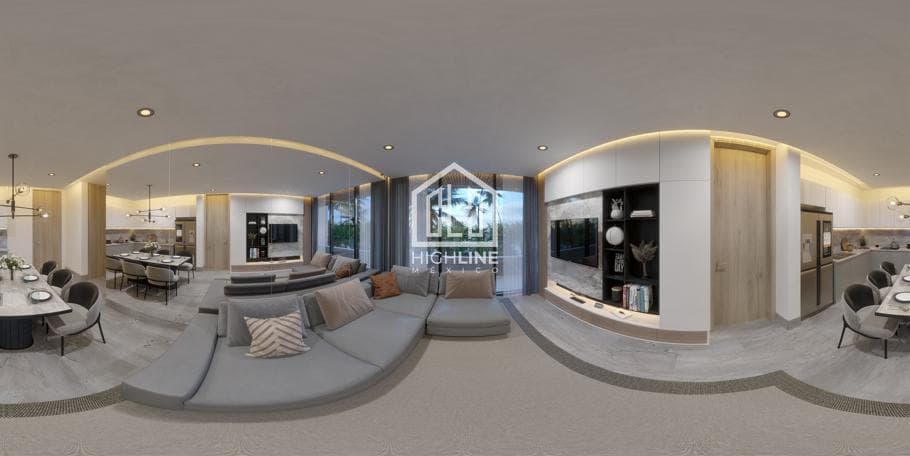 APARTMENT FOR SALE IN PUERTO MORELOS, 2 BEDROOMS, SWIMMING POOL, AND GYM