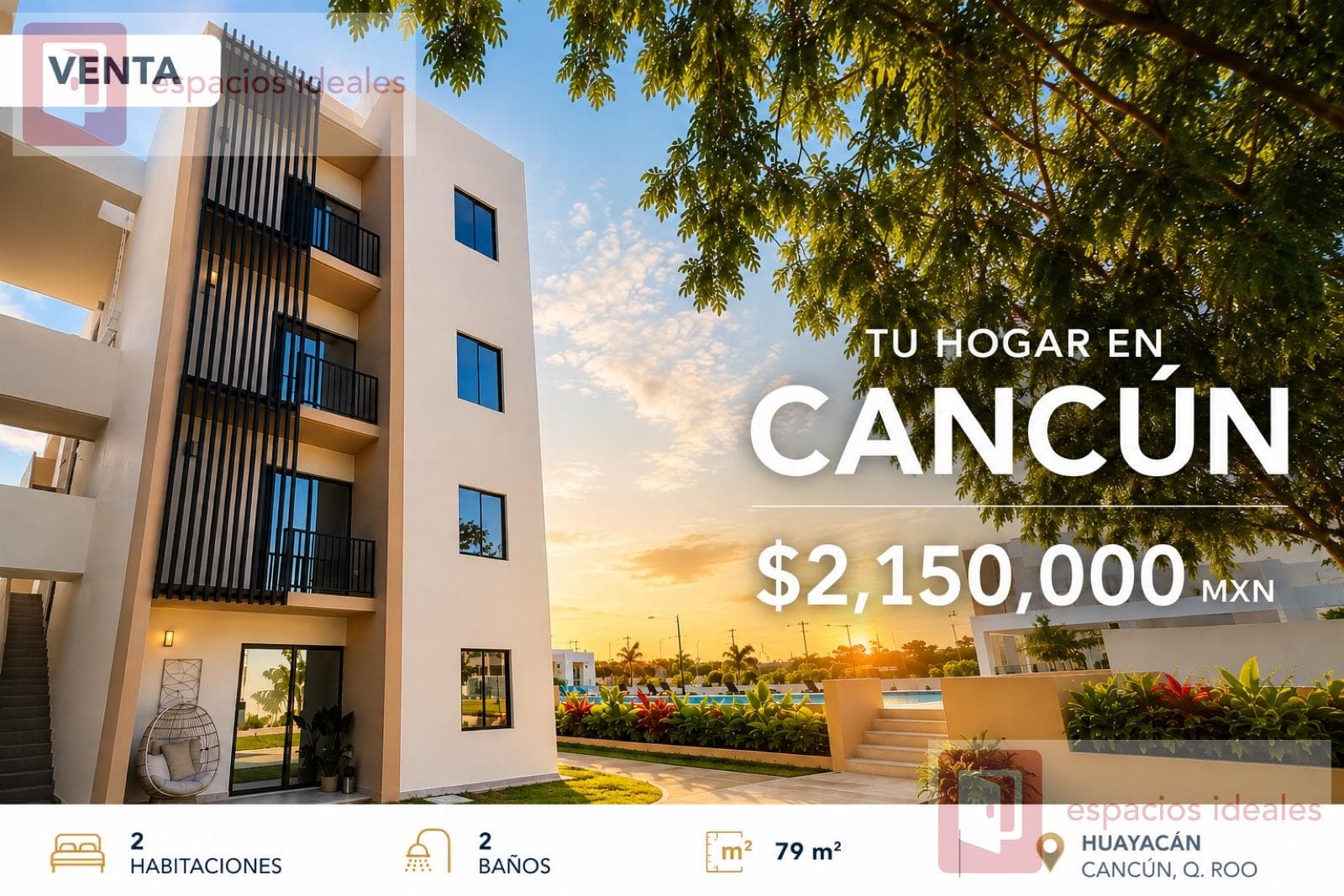 Apartment for Sale in Cancún Huayacán
