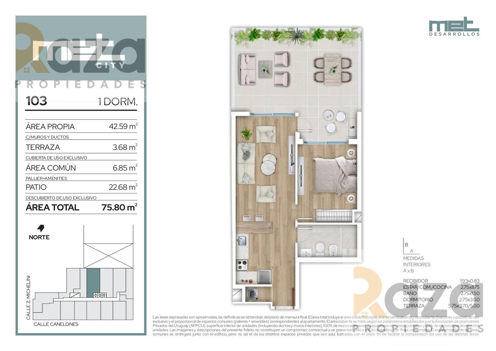 1-Bedroom Apartment for Sale in Barrio Sur