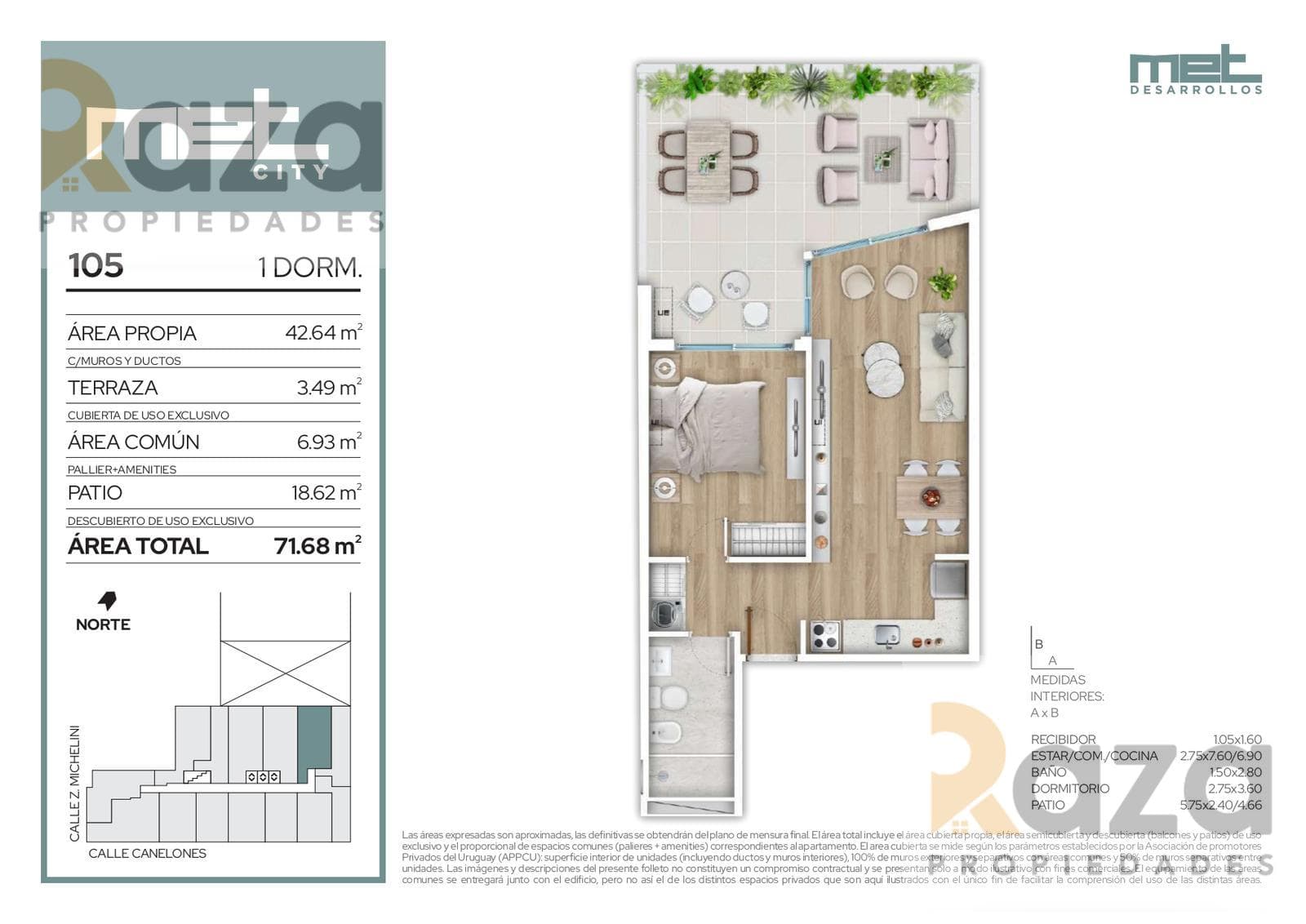 1-Bedroom Apartment for Sale in Barrio Sur