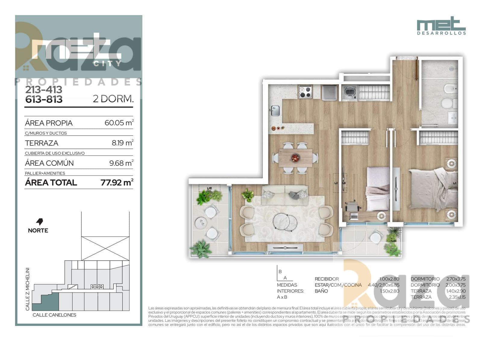 2-Bedroom Apartment for Sale in Barrio Sur