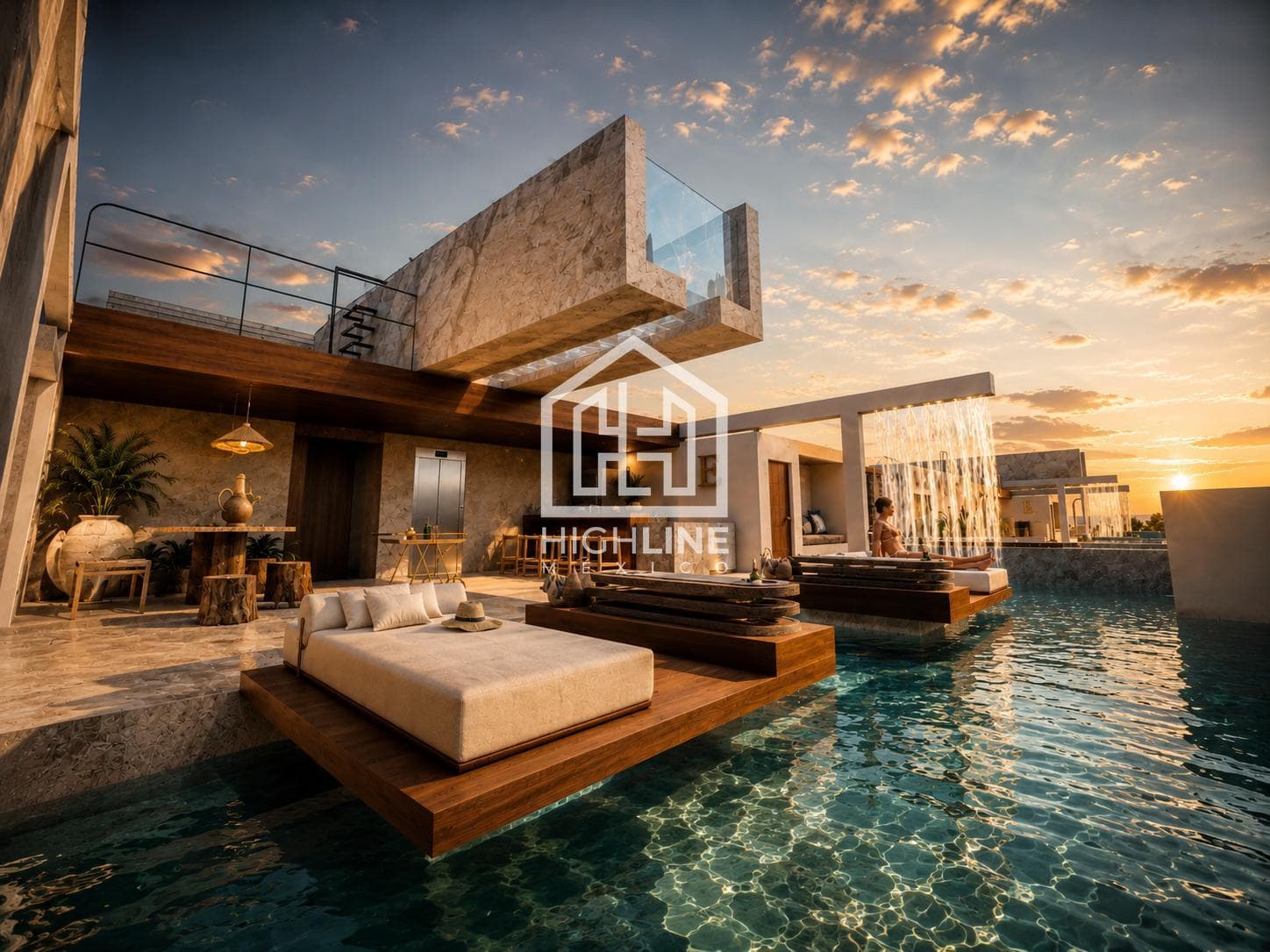 APARTMENT FOR SALE IN COZUMEL WITH PRIVATE JACUZZI AND ROOFTOP WITH PANORAMIC POOL