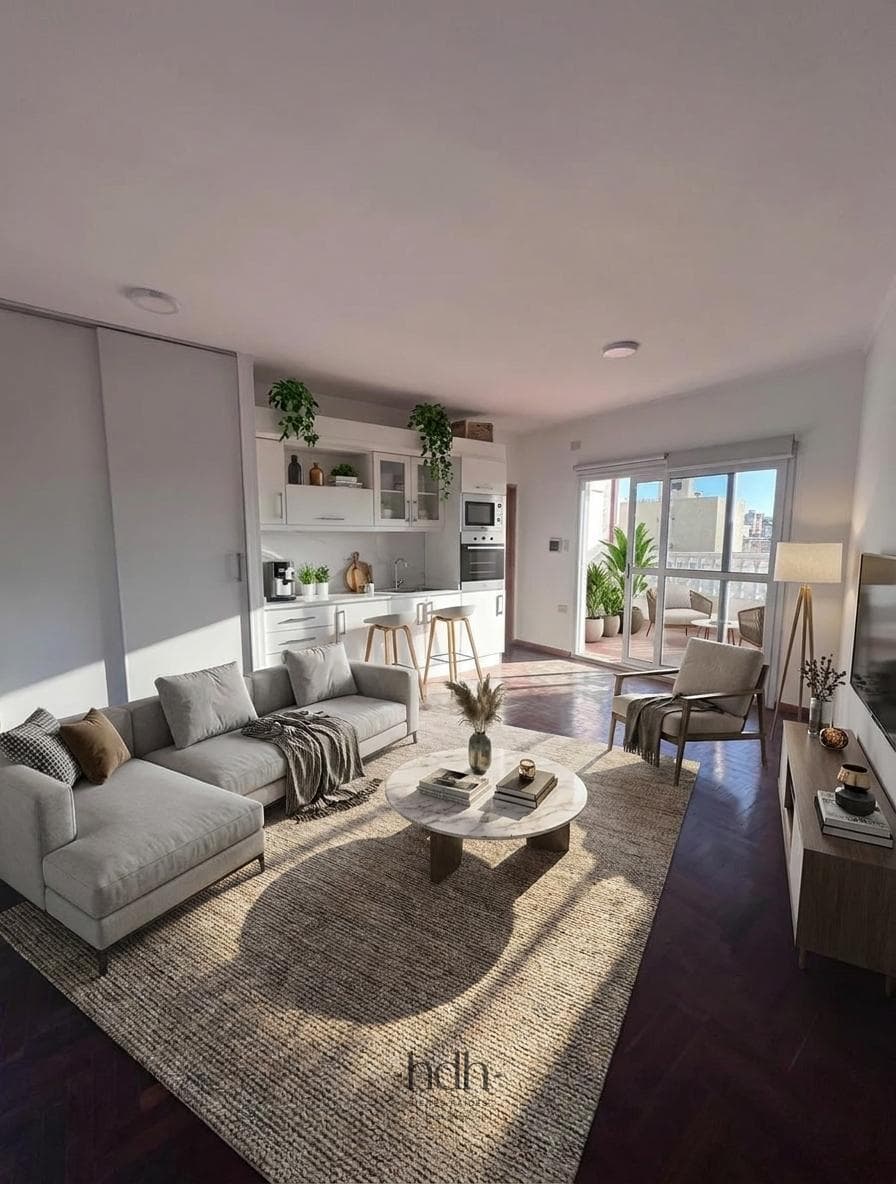 3-Bedroom, 2-Bathroom Apartment for Sale in Downtown with Balcony and Terrace
