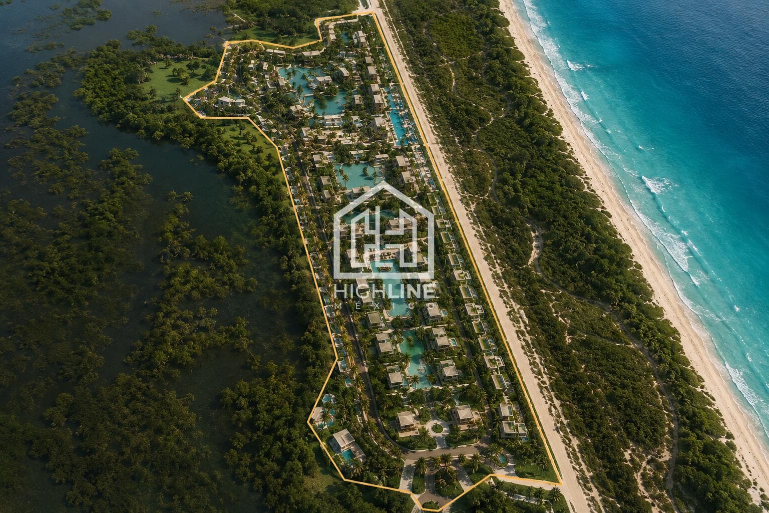 Opportunity: Large Oceanfront Lot in Isla Blanca—100 Hectares in an Uphill Area with High Appreciation Potential for Real Estate
