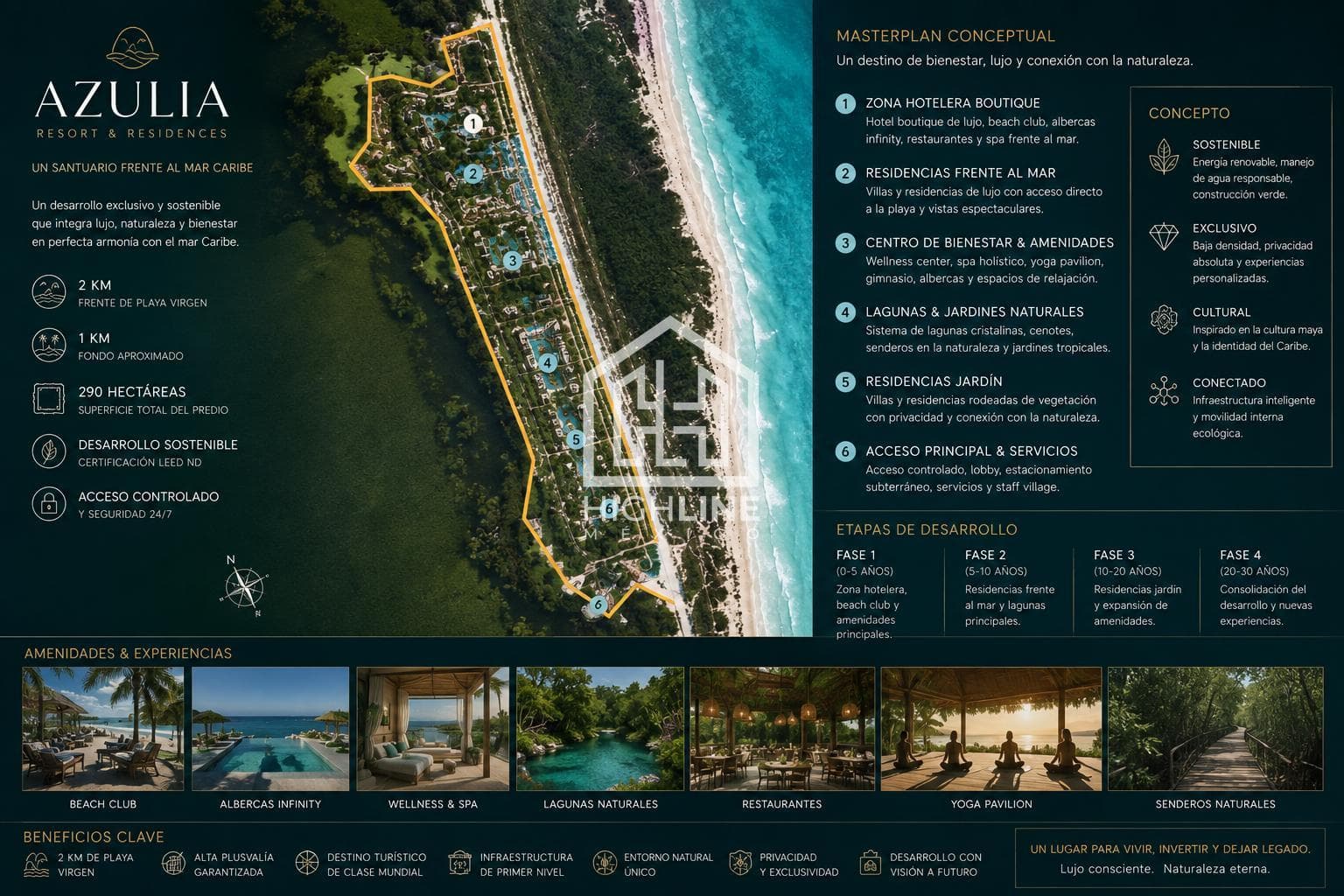 Opportunity: Large Oceanfront Lot in Isla Blanca—100 Hectares in an Uphill Area with High Appreciation Potential for Real Estate