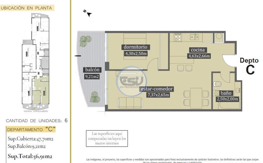 APARTMENT FOR SALE IN MATADEROS: 2 ROOMS, FULL AMENITIES