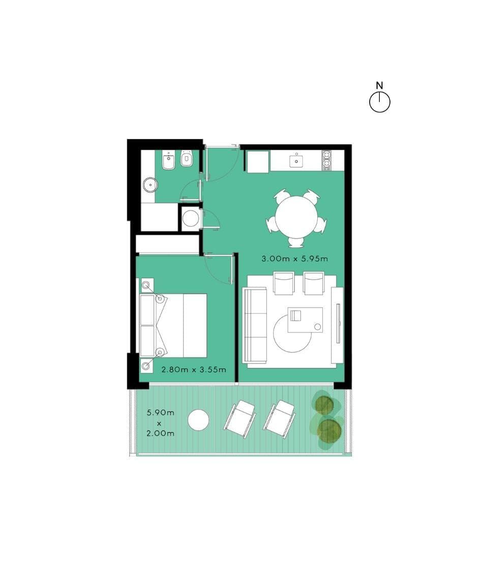 One-Bedroom Apartment for Sale in Colonia del Sacramento - 807 T2