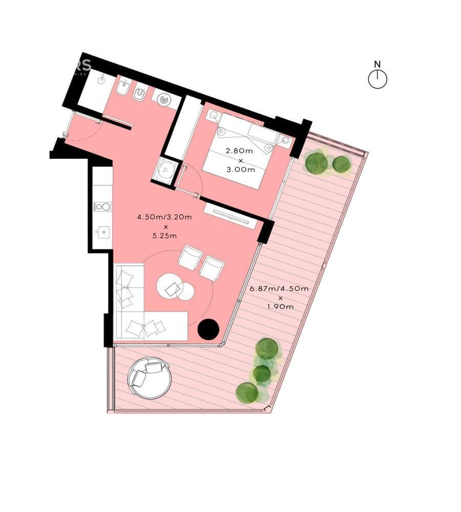 One-bedroom apartment for sale in Colonia del Sacramento - 1010 T1