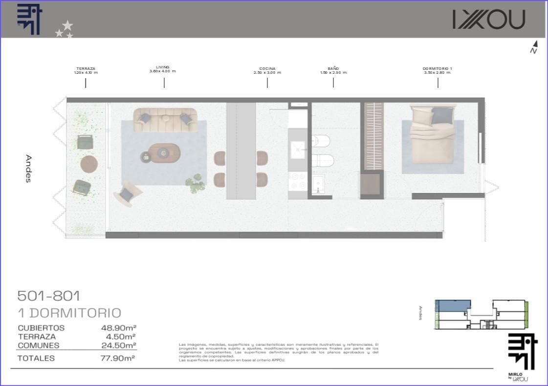 One-Bedroom Apartment for Sale in Barrio Sur - 701