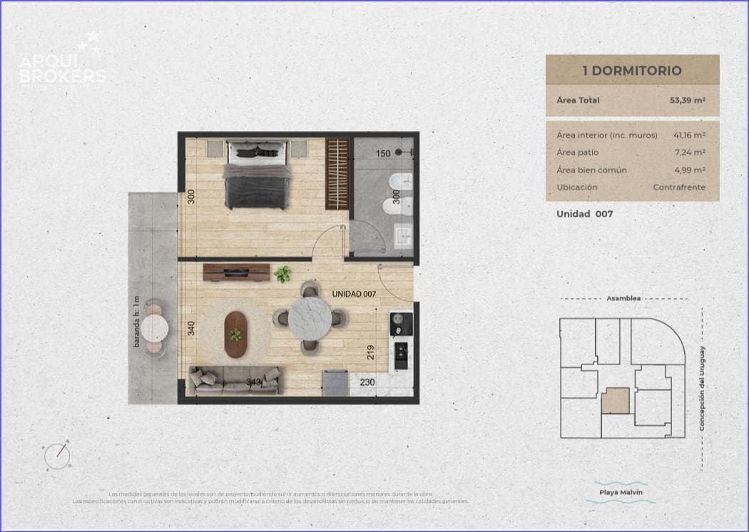 One-bedroom apartment for sale in Malvín - 007