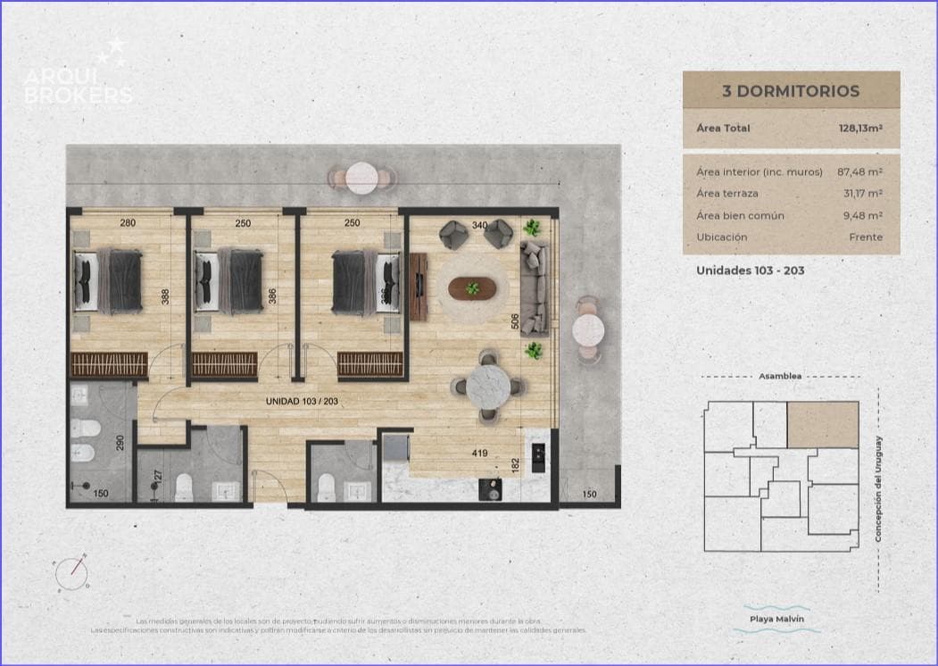 Three-bedroom apartment for sale in Malvín - 103