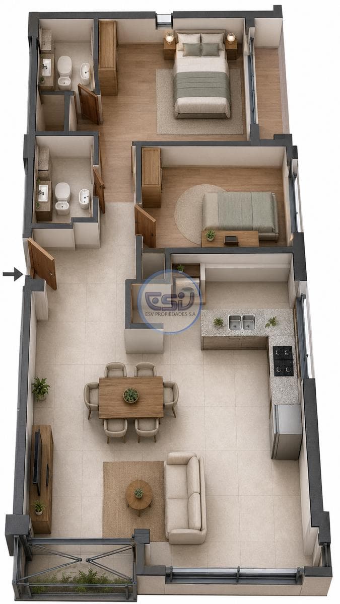 2-room apartment in Balneario Claromeco, CLAROS DEL MAR