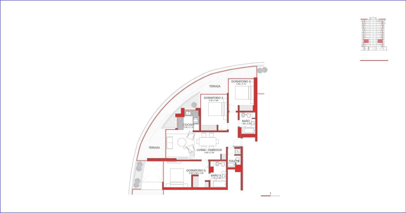 Three-Bedroom Apartment for Rent in Roosevelt Park - 304