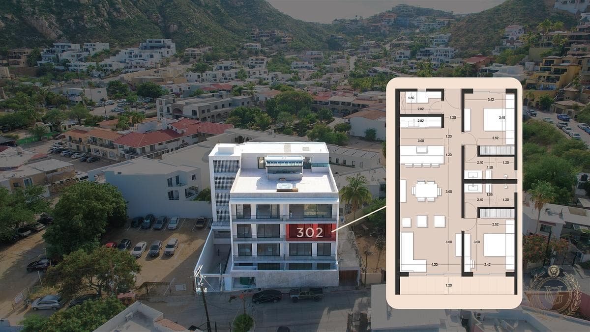 Spacious 2-Bedroom Apartment with a Terrace and Amenities in Cabo San Lucas