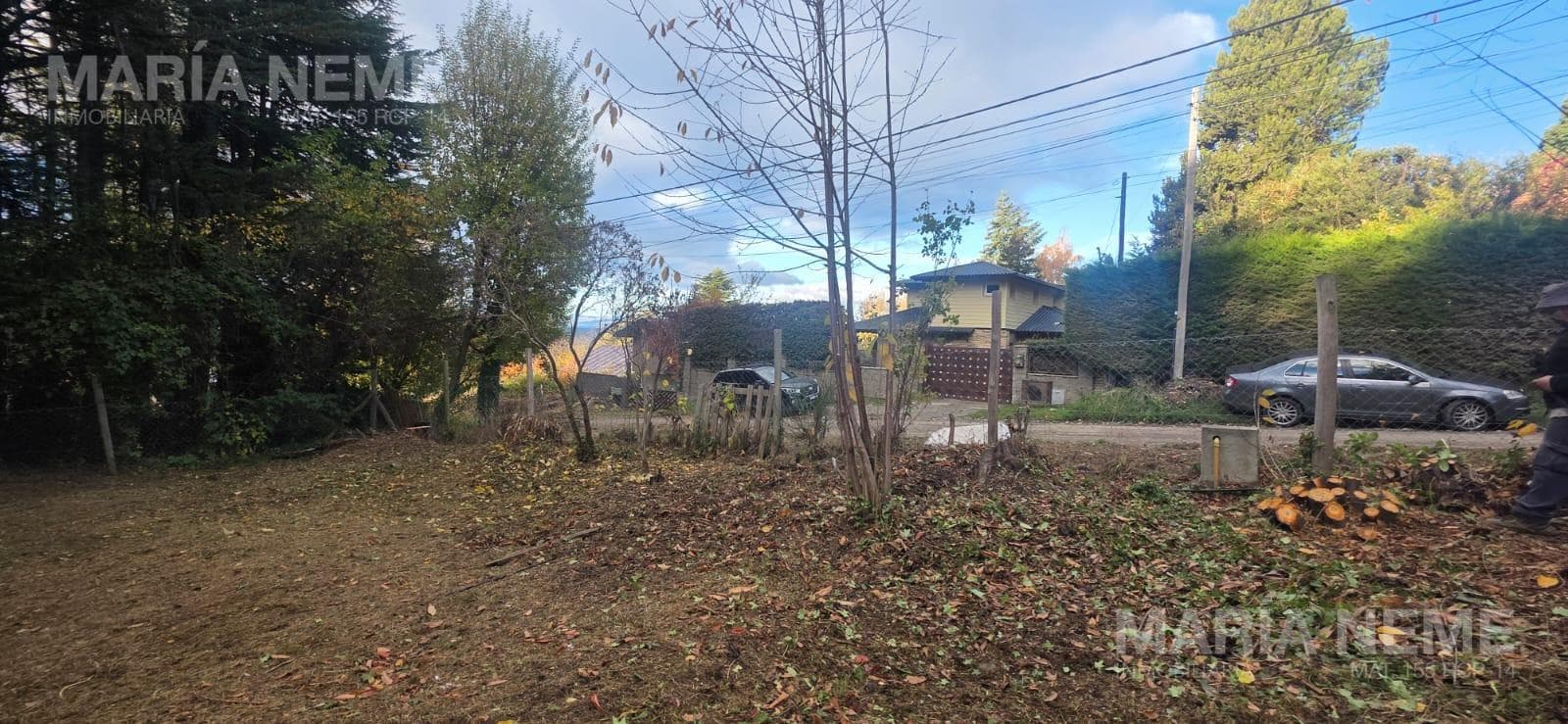 Land with a building and utilities already in place