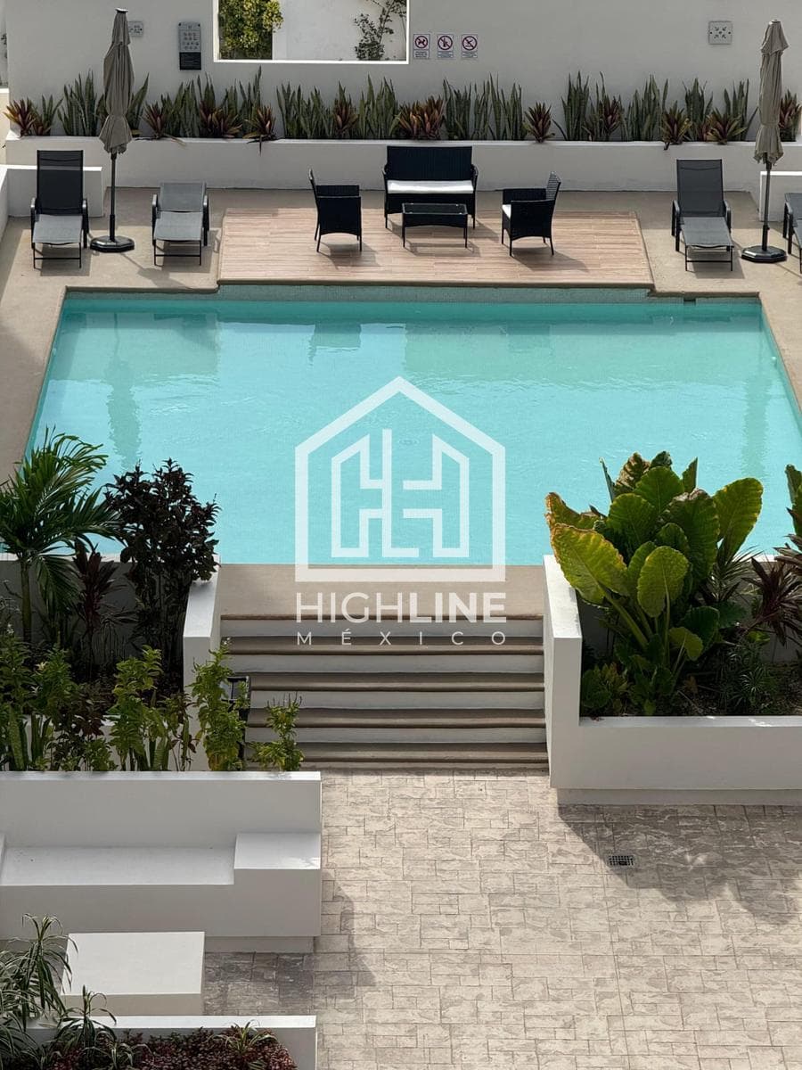 DEPARTAMENTO EN RENTA, NUEVO 2 HABITACIONES, ROOFTOP, ALBERCA, EN ALAMOS CANCÚN, AV HUAYACÁN