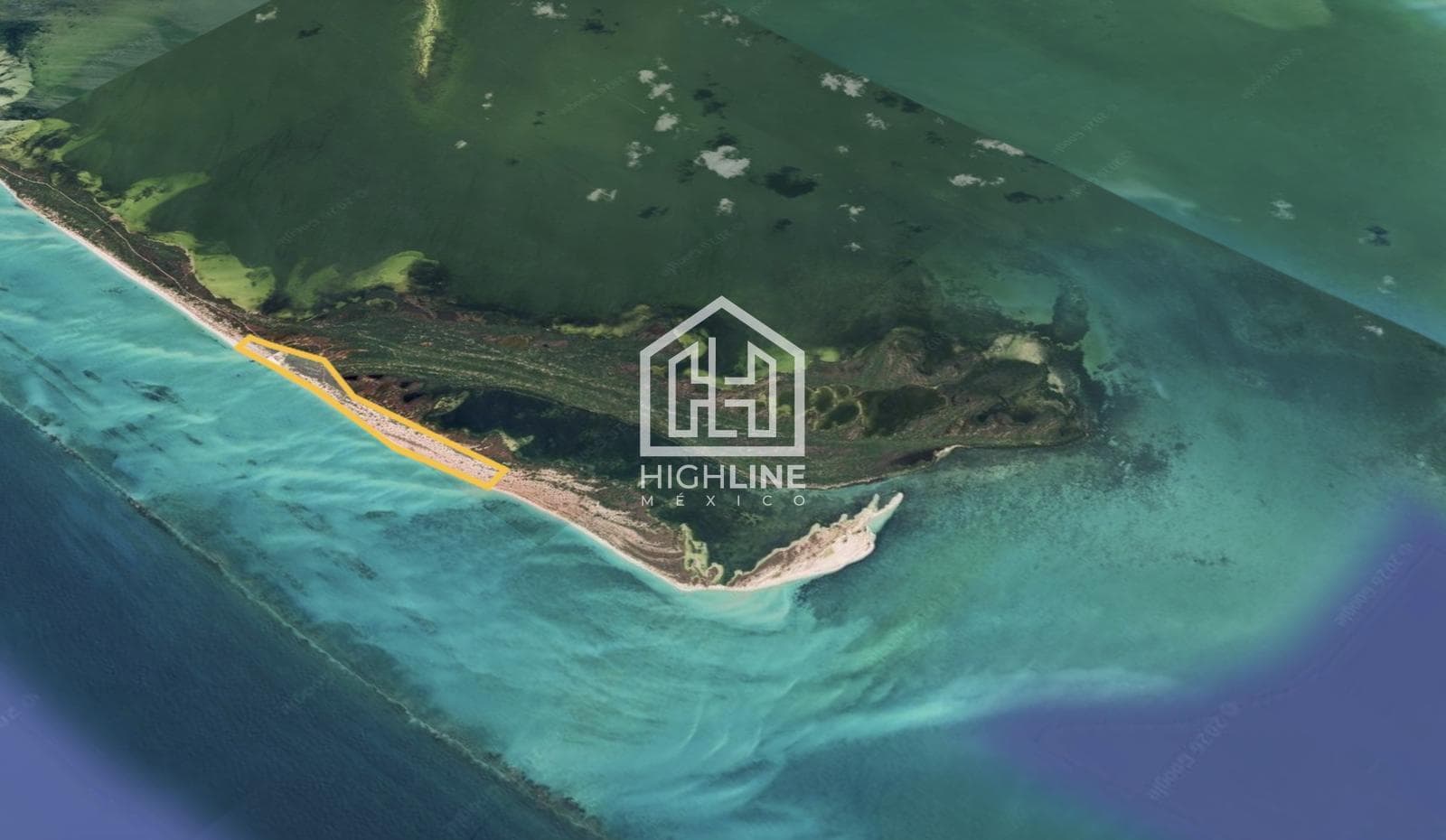 Oceanfront property on Isla Blanca in Cancún: 46 hectares facing a lagoon and a private beach