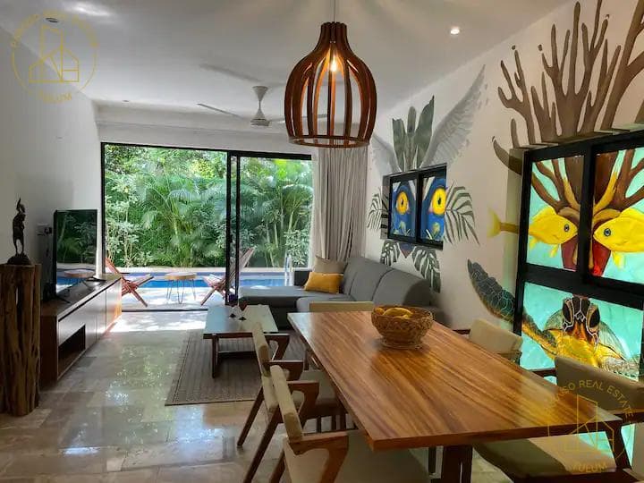 2-bedroom apartment at Brava Residence, with a swim-up pool, Aldea Zama