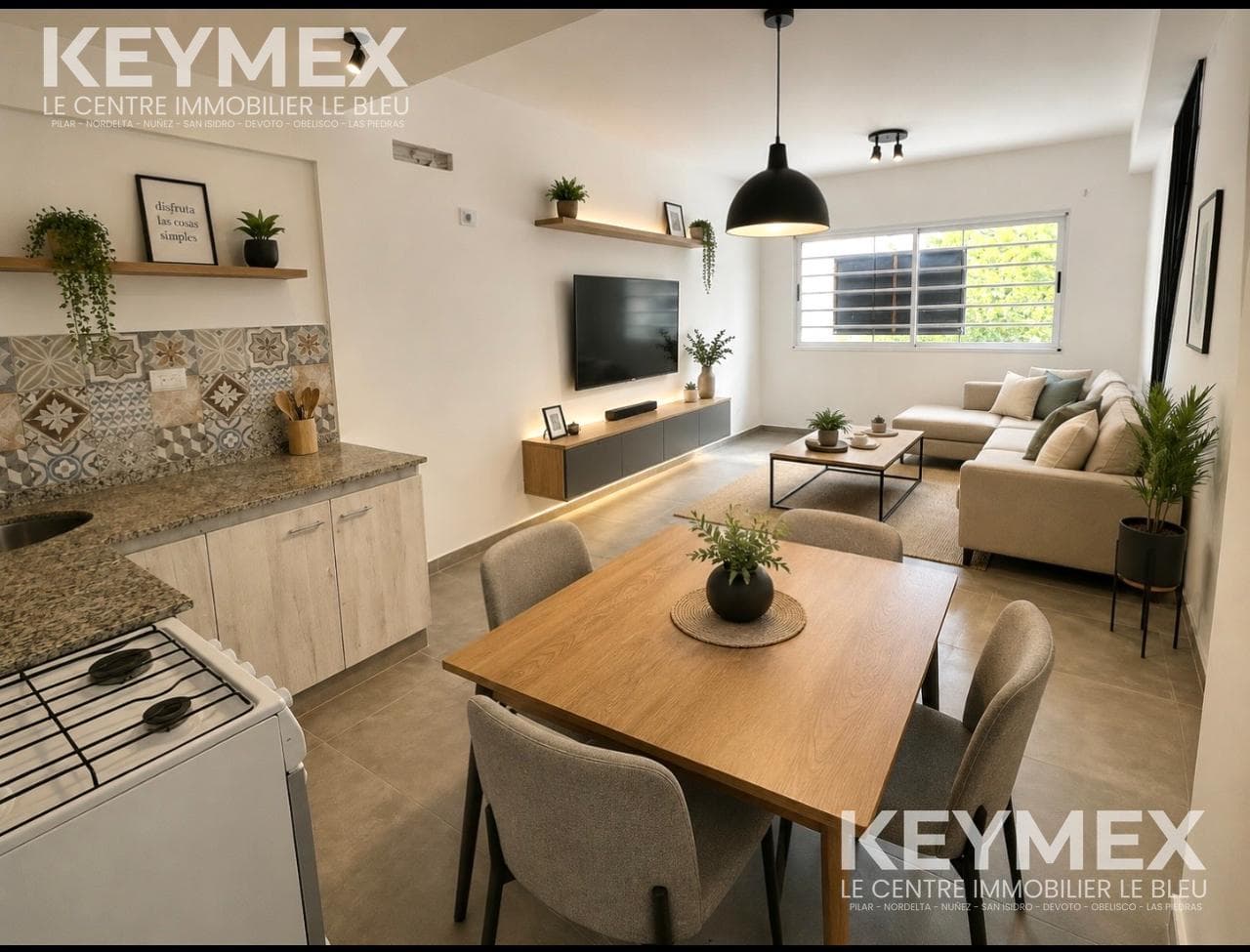 2-story apartment, 2 rooms, 2 bathrooms, front-facing window, Villa Luro. QUALIFIES FOR A LOAN. BRAND-NEW!
