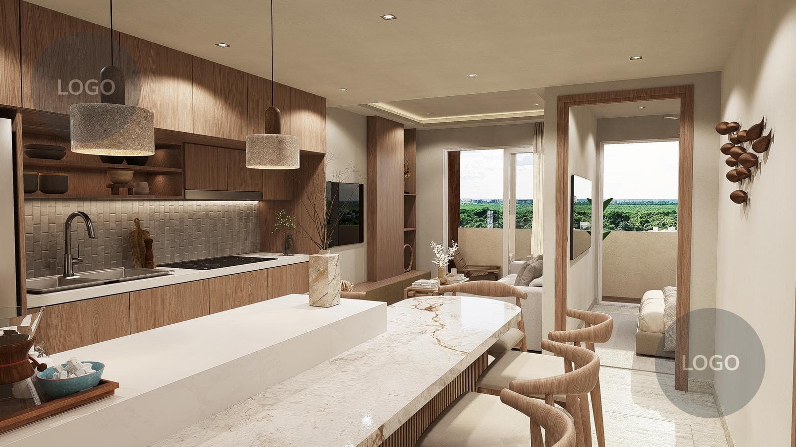 Venta Departamento en Puerto Morelos 1 Hab