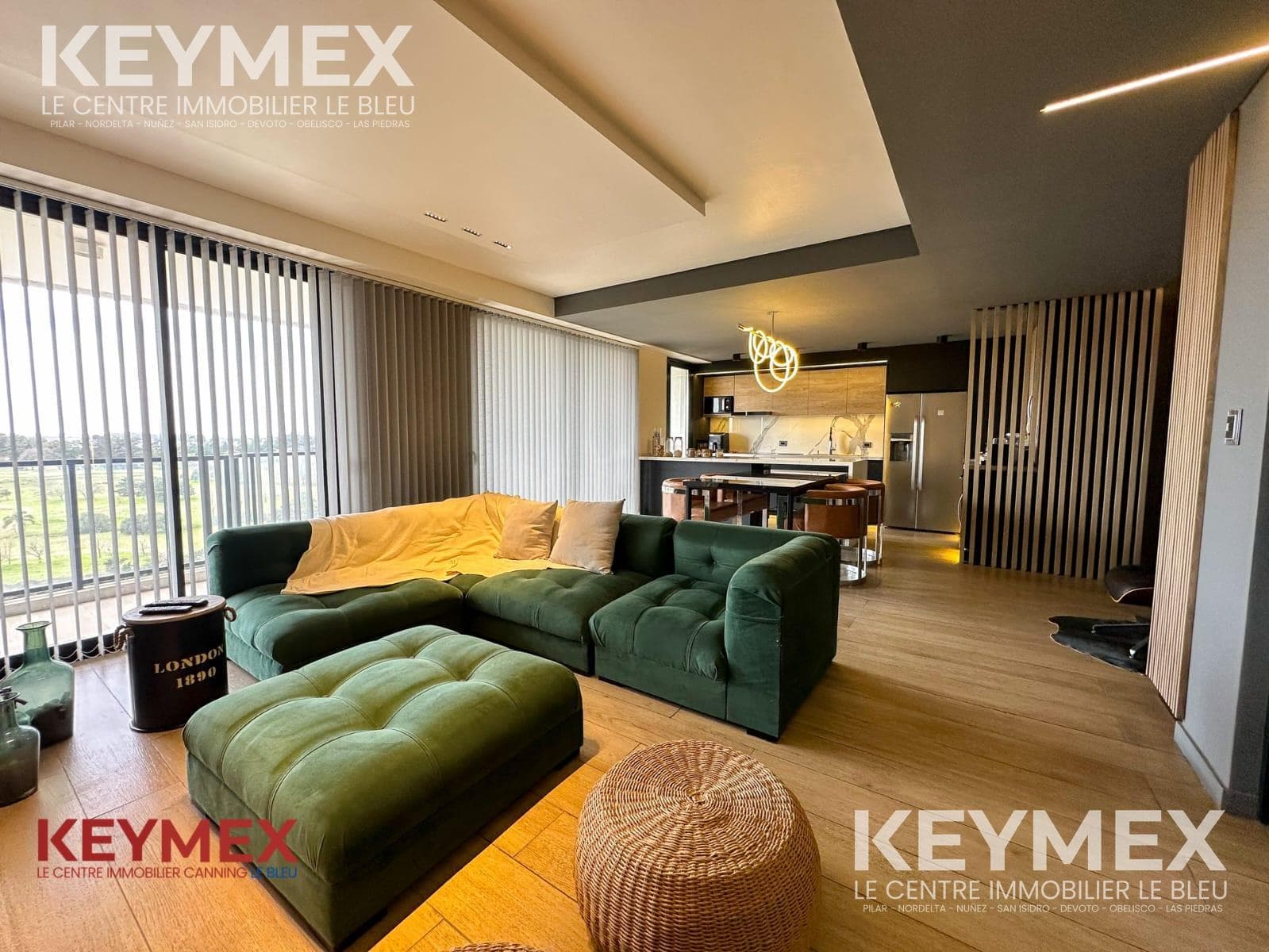 3-room apartment, 2 parking spaces, furnished, balcony with grill, view of the Canning Golf Course, Ezeiza.