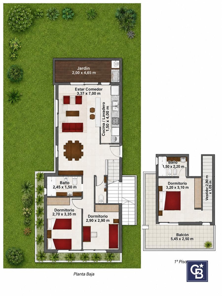 4-Room Duplex for Sale with Garden and Lake View in Nordelta