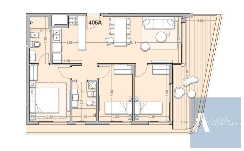 3-Bedroom Apartment for Rent, Includes Garage, Barra de Carrasco AP9863009
