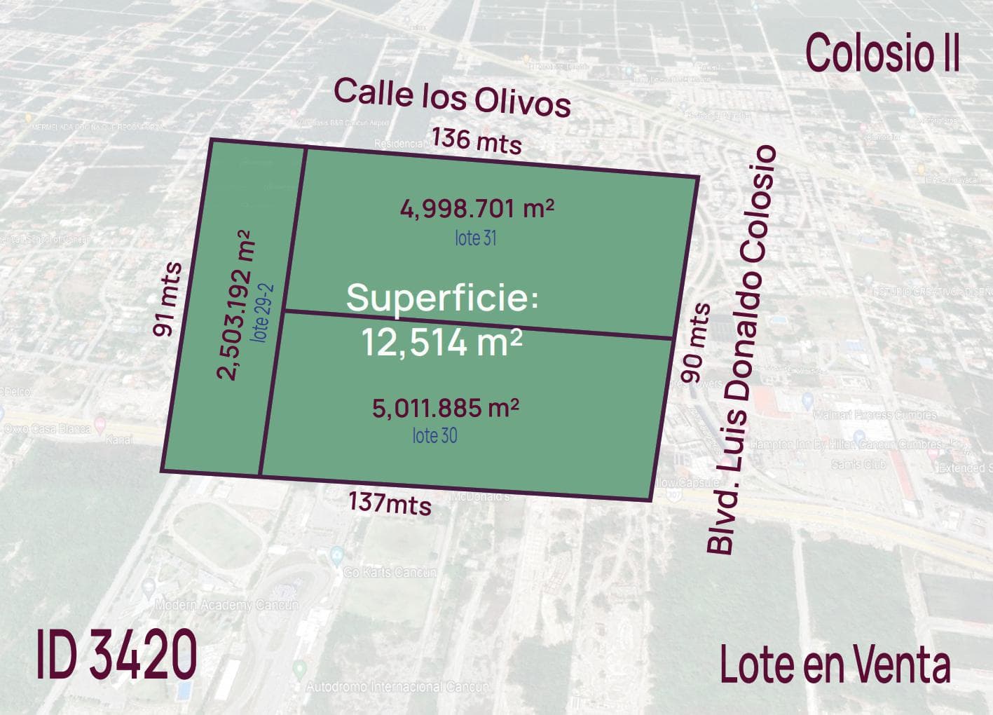 Land for sale on Luis Donaldo Colosio Boulevard