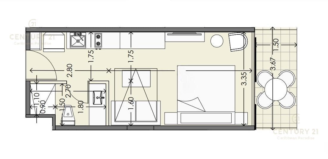 Bellos Studios en Venta en Lujoso Condominio a metros del Mar en Playa del Carmen P3956