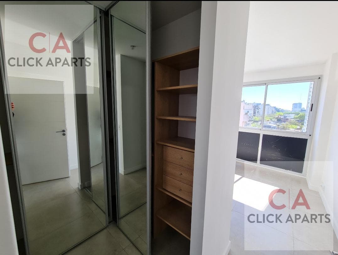 Palermo Hollywood Rental: 2-room apartment with an en suite bedroom and walk-in closet, fully equipped