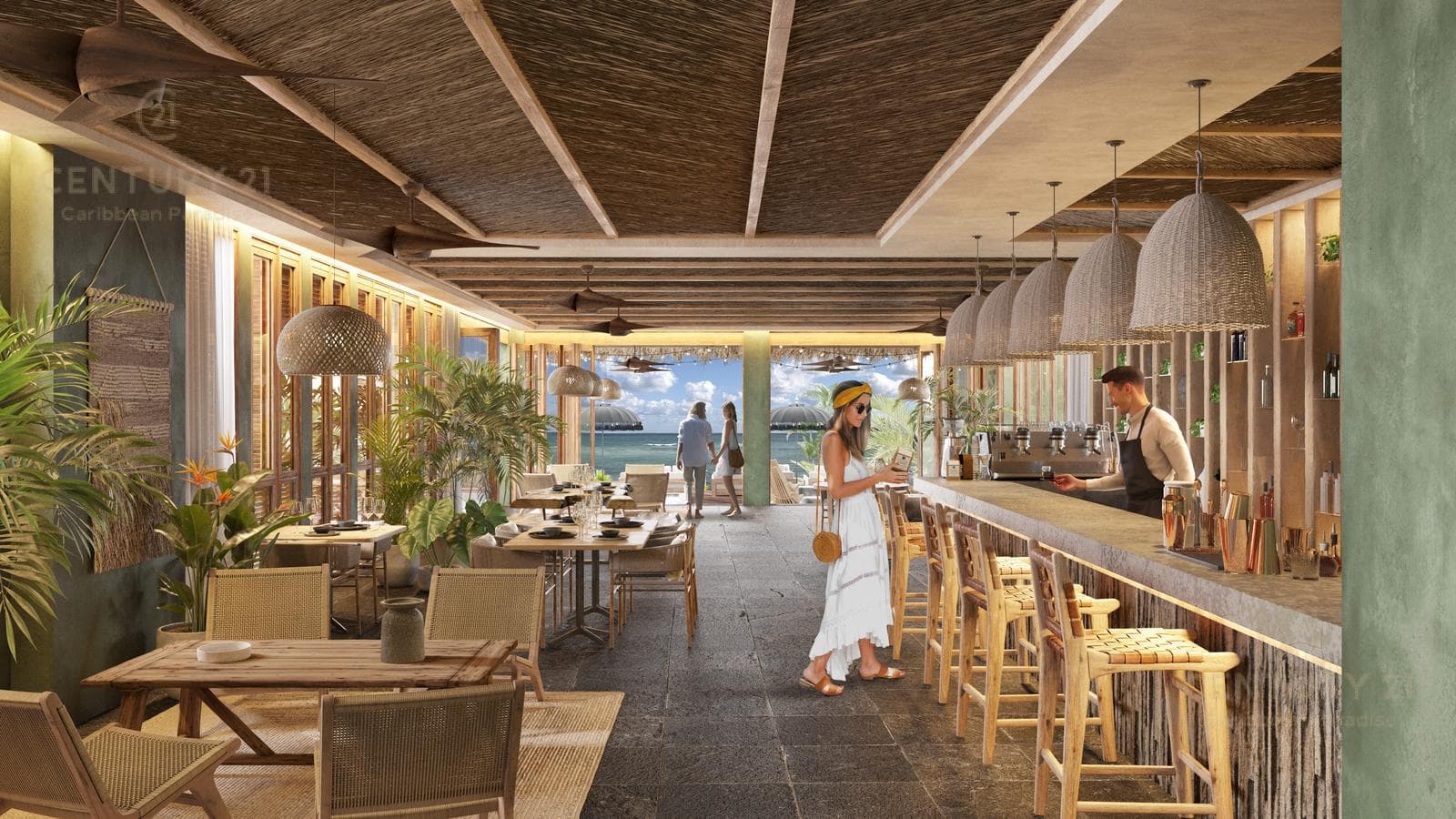 Beautiful 1-Bedroom Apartment in an Oceanfront Building for Sale in Bahía Tankah, Tulum P4043