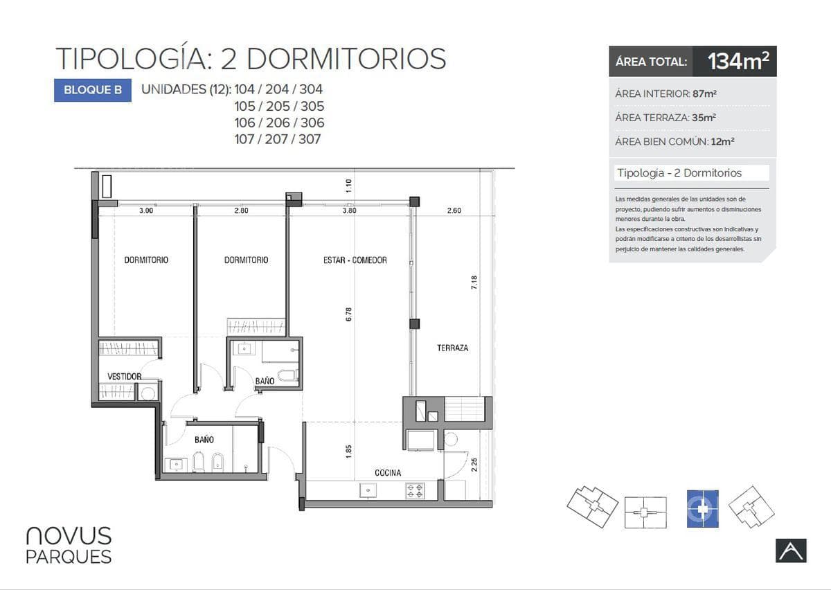 Two-Bedroom Apartment for Sale in Carrasco - 306B