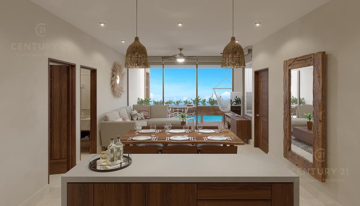 Luxury 2-Bedroom Apartments for Sale with Ocean Views in Holbox P3925