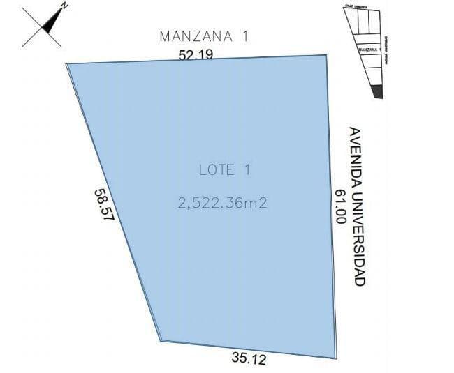 Lot zoned for commercial use in Los Arrecifes, Playa del Carmen, P2609