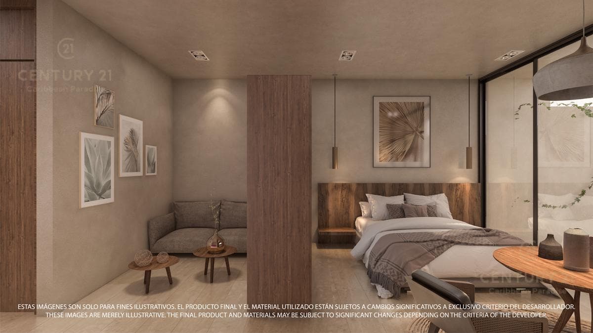 Departamento de 1 habitación cerca de la zona arqueológica de Tulum P3633