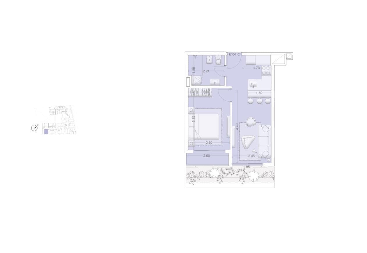 One-Bedroom Apartment for Rent in La Blanqueada - 504C
