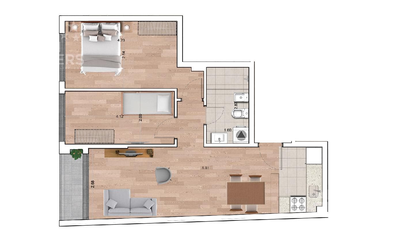 2-Bedroom Apartment for Rent in La Blanqueada - 210A