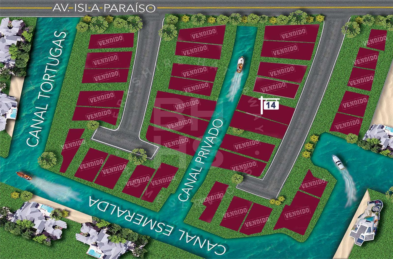 Land for Sale in Isla Dorada, Cancun Hotel Zone, Lot 14