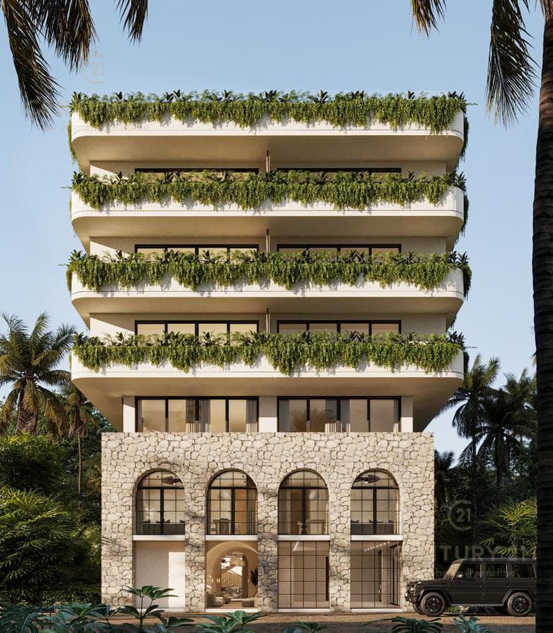 Lujoso Departamento en Venta 2 rec con vista al Mar en pueblo de Tulum P3929