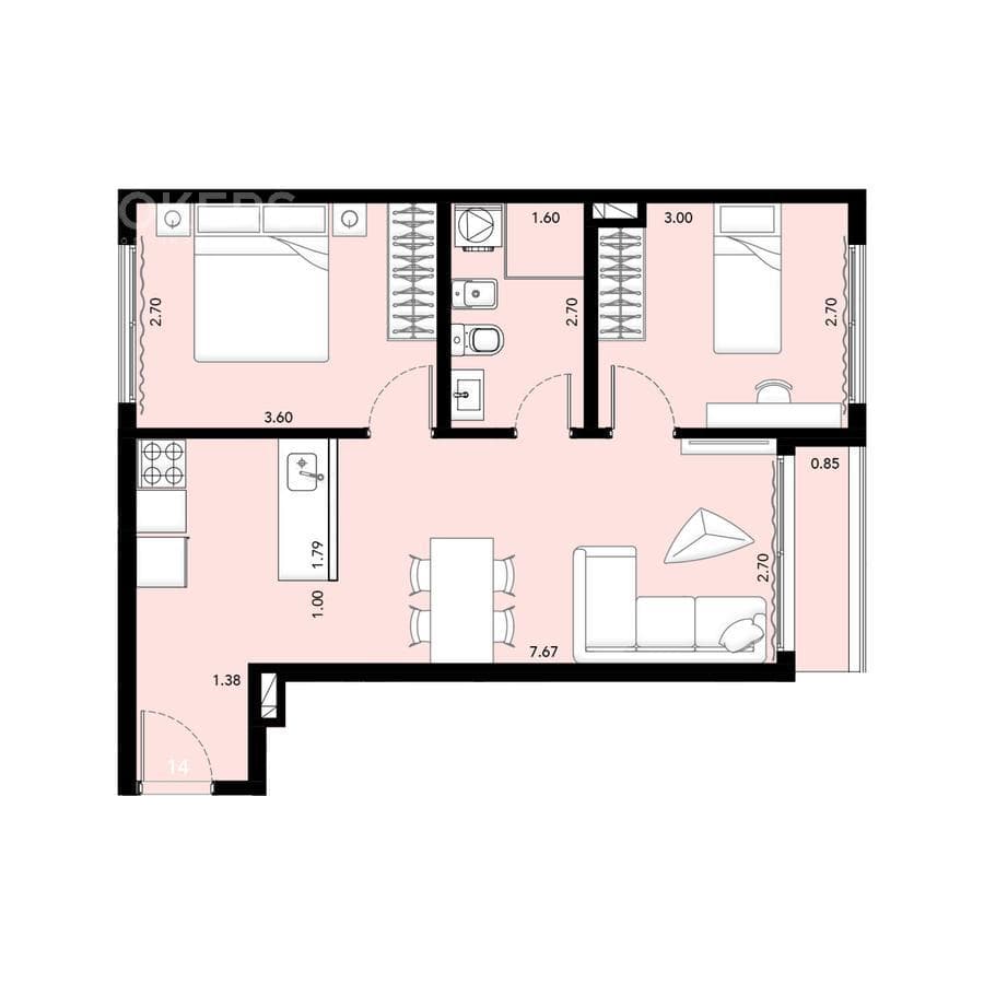 2-Bedroom Apartment for Rent in Cordón