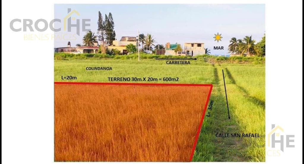 Land for sale in Tecolutla, Veracruz.