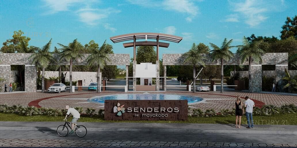 Lot for sale in the Senderos residential community, located within Ciudad Mayakoba C3179